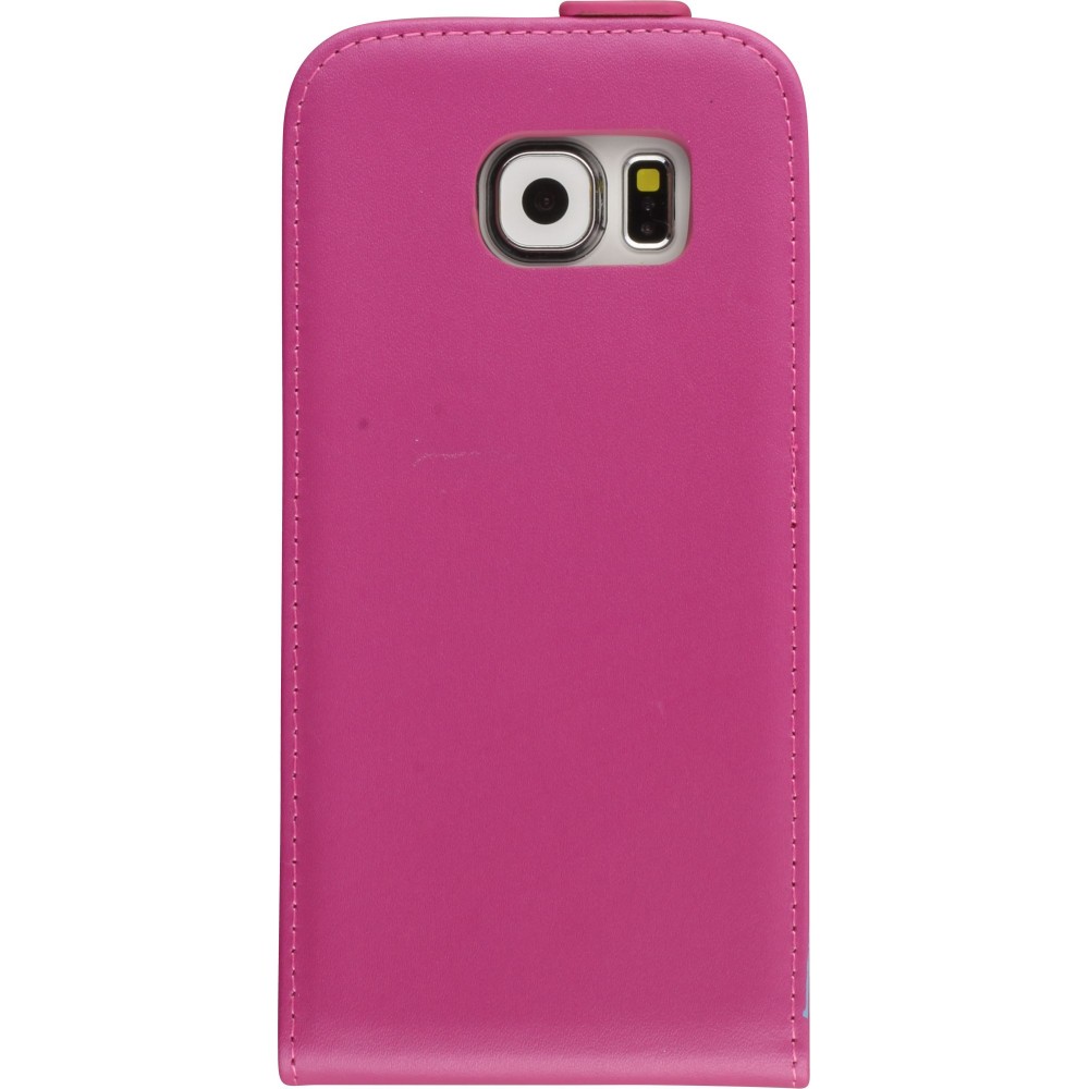 Fourre Samsung Galaxy S6 edge - Vertical Flip - Rose foncé