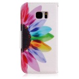 Fourre Samsung Galaxy S7 - Flip Semi flower