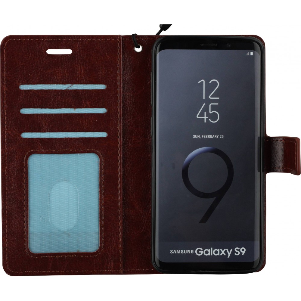 Hülle Samsung Galaxy S9 - Premium Flip - Braun