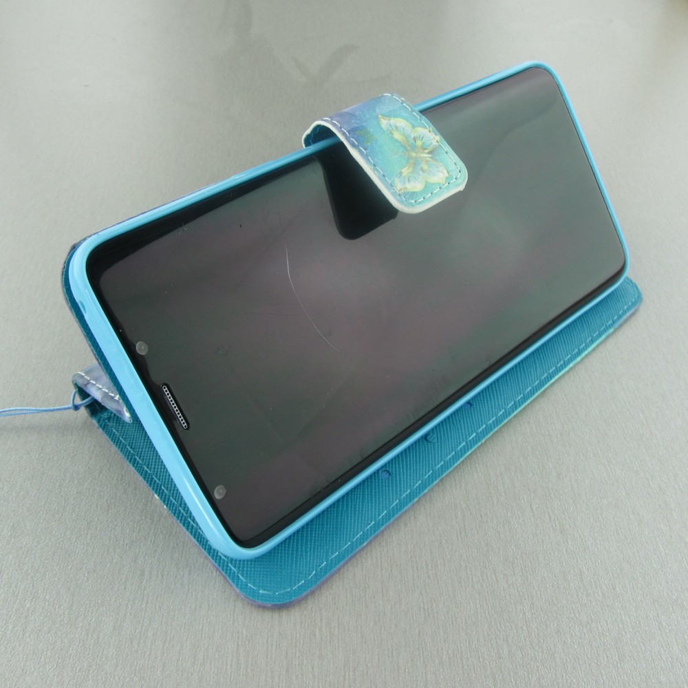 Fourre Samsung Galaxy S10e - Flip 3D papillons dorés