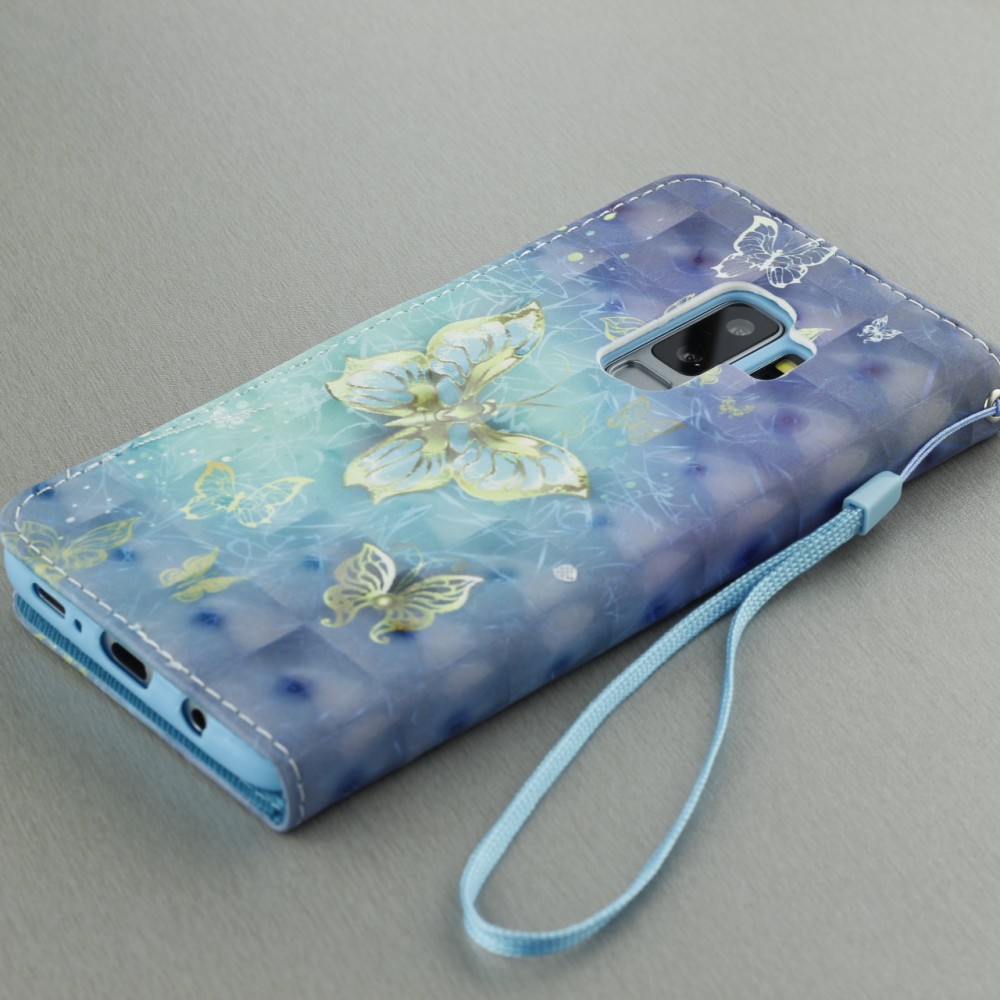 Hülle Samsung Galaxy S10e - Flip 3D goldene Schmetterlinge