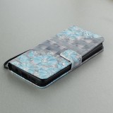 Fourre Samsung Galaxy S9 - 3D Flip Bleu Flowers