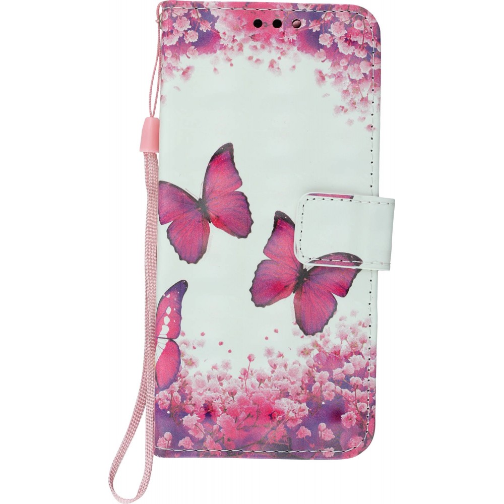 Fourre Samsung Galaxy S9 - 3D Flip Papillons roses