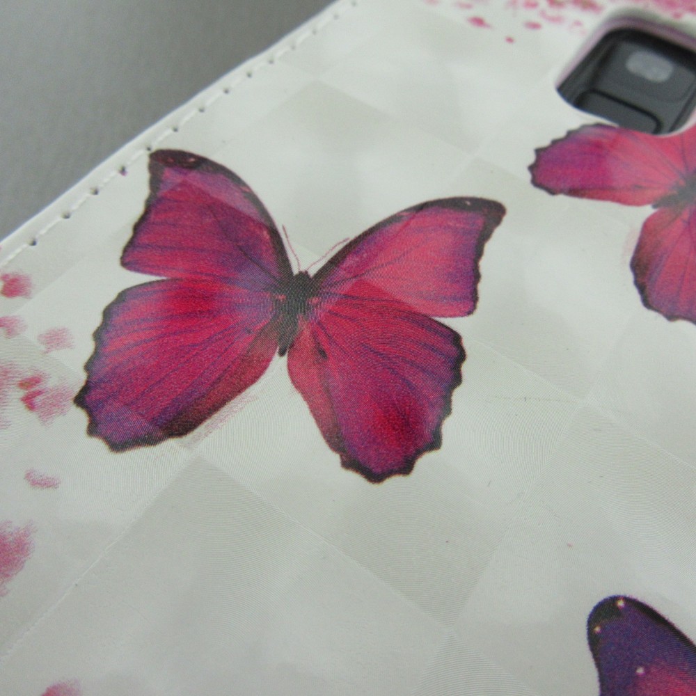 Hülle Samsung Galaxy S9 - 3D Flip Papillons roses
