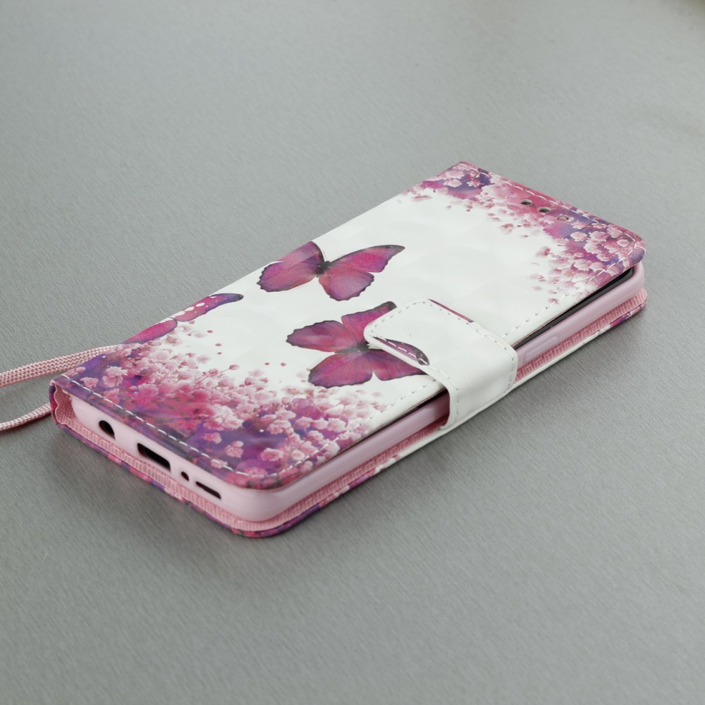 Fourre Samsung Galaxy S9 - 3D Flip Papillons roses