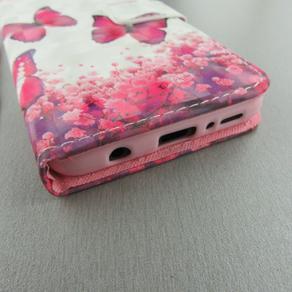 Fourre Samsung Galaxy S9 - 3D Flip Papillons roses