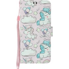 Fourre Samsung Galaxy S9 - 3D Flip Poneys Clouds