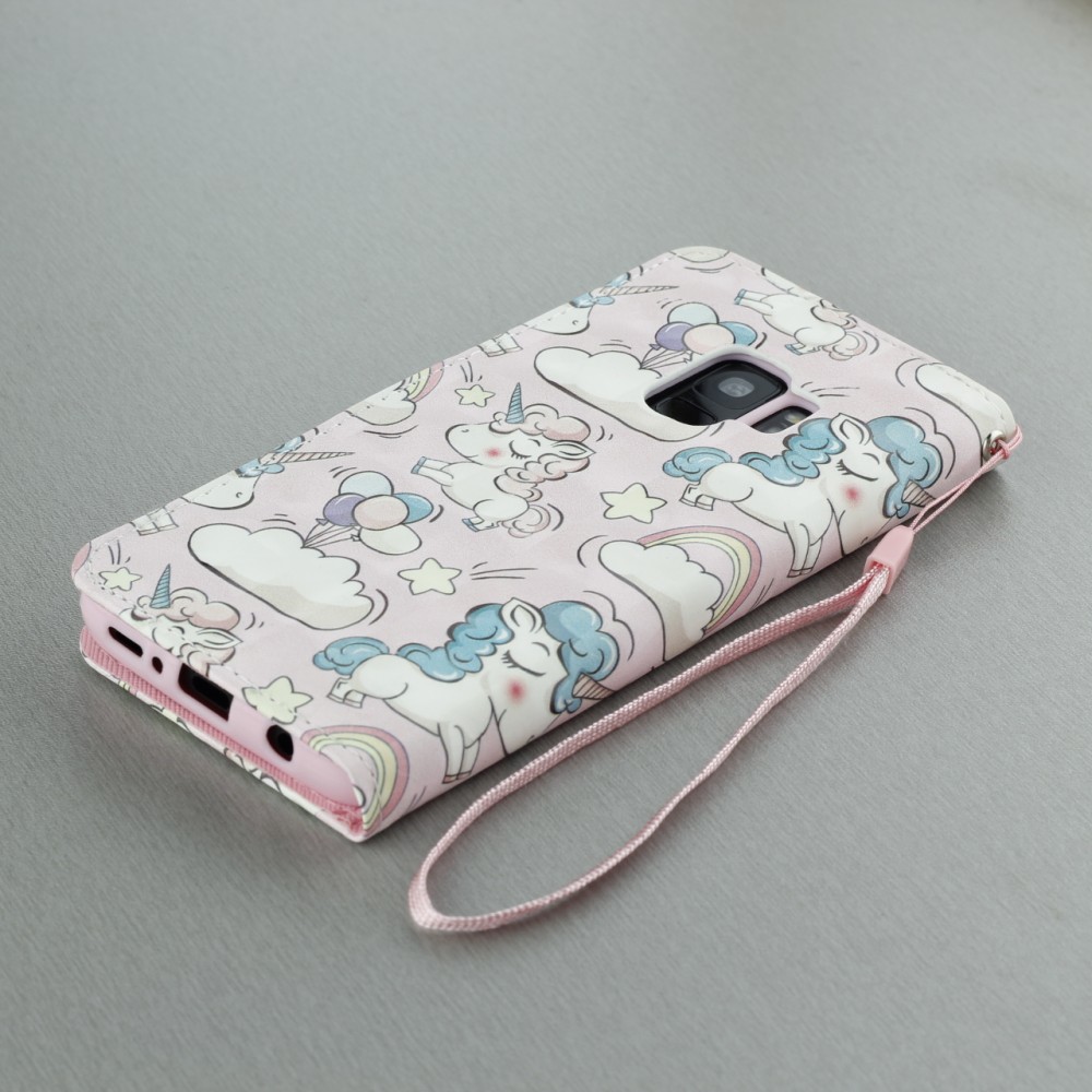 Fourre Samsung Galaxy S9 - 3D Flip Poneys Clouds