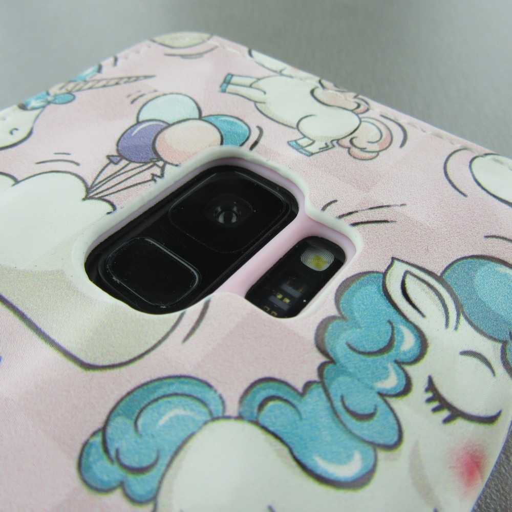 Fourre Samsung Galaxy S9 - 3D Flip Poneys Clouds