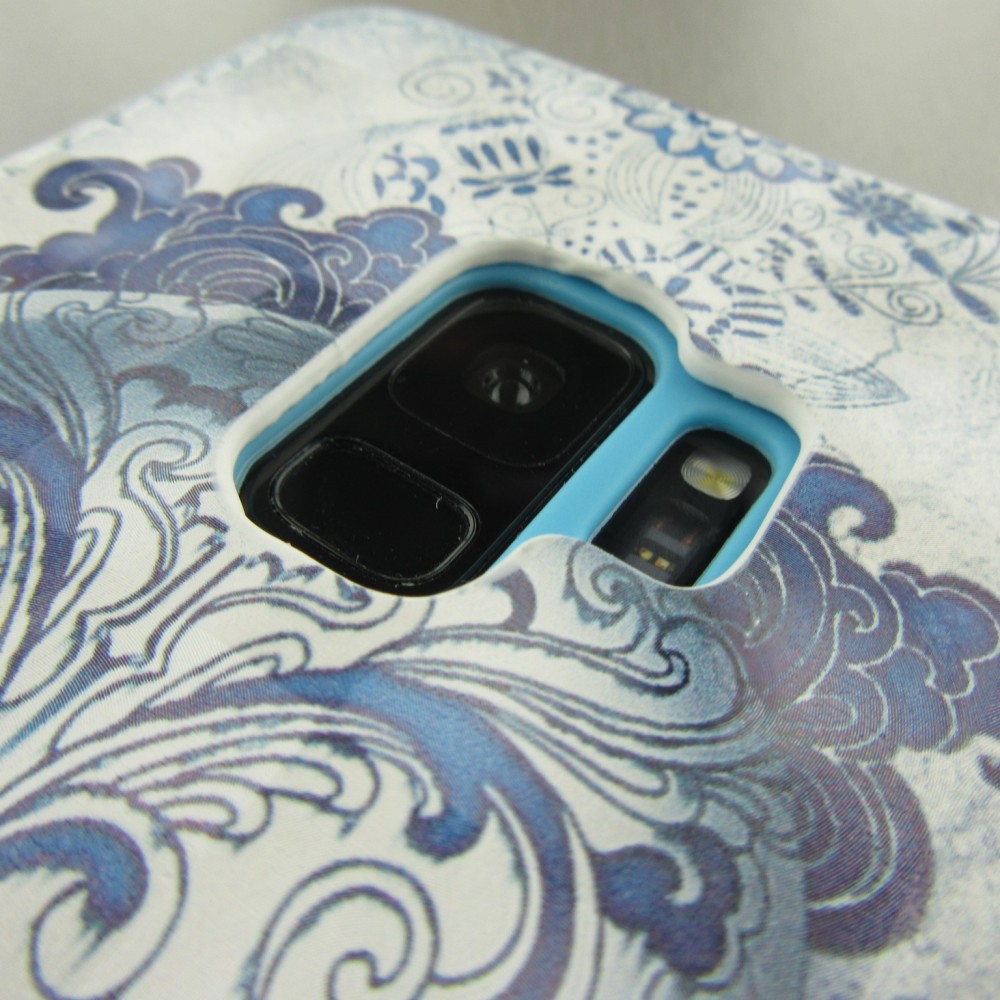 Fourre Samsung Galaxy S10 - 3D Flip Skull - Bleu clair