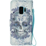 Hülle Samsung Galaxy S10 - 3D Flip Skull - Hellblau