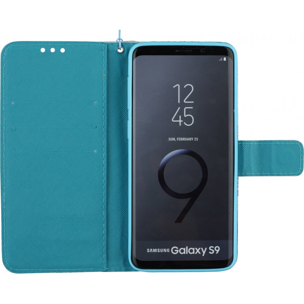 Fourre Samsung Galaxy S10 - 3D Flip Skull - Bleu clair