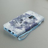 Fourre Samsung Galaxy S9 - 3D Flip Skull - Bleu clair