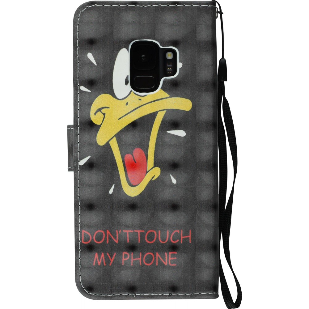 Hülle Samsung Galaxy S9 - 3D Flip don't touch my phone Duck