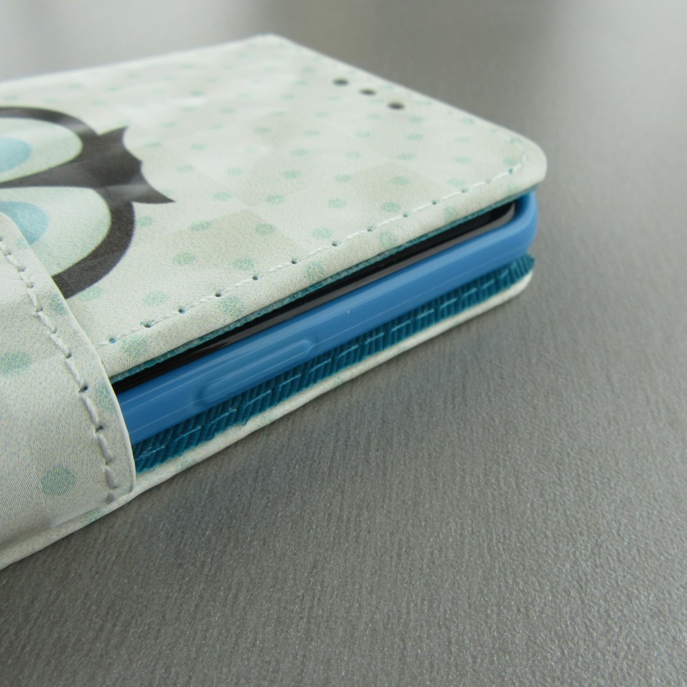 Fourre Samsung Galaxy S9 - 3D Flip hibou - Vert
