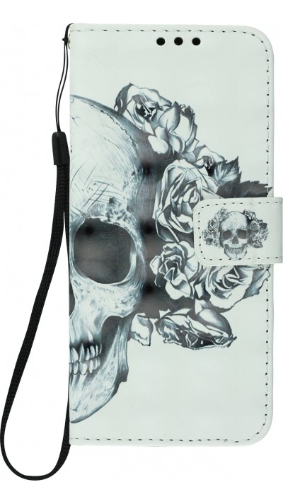 Hülle Samsung Galaxy S9 - 3D Flip skull - Schwarz