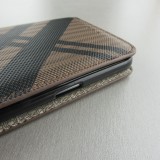 Hülle Samsung Galaxy S9 - Flip Lines - Braun