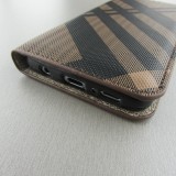 Fourre Samsung Galaxy S9 - Flip Lines - Brun