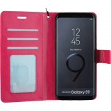 Hülle Samsung Galaxy S9 - Premium Flip - Dunkelrosa