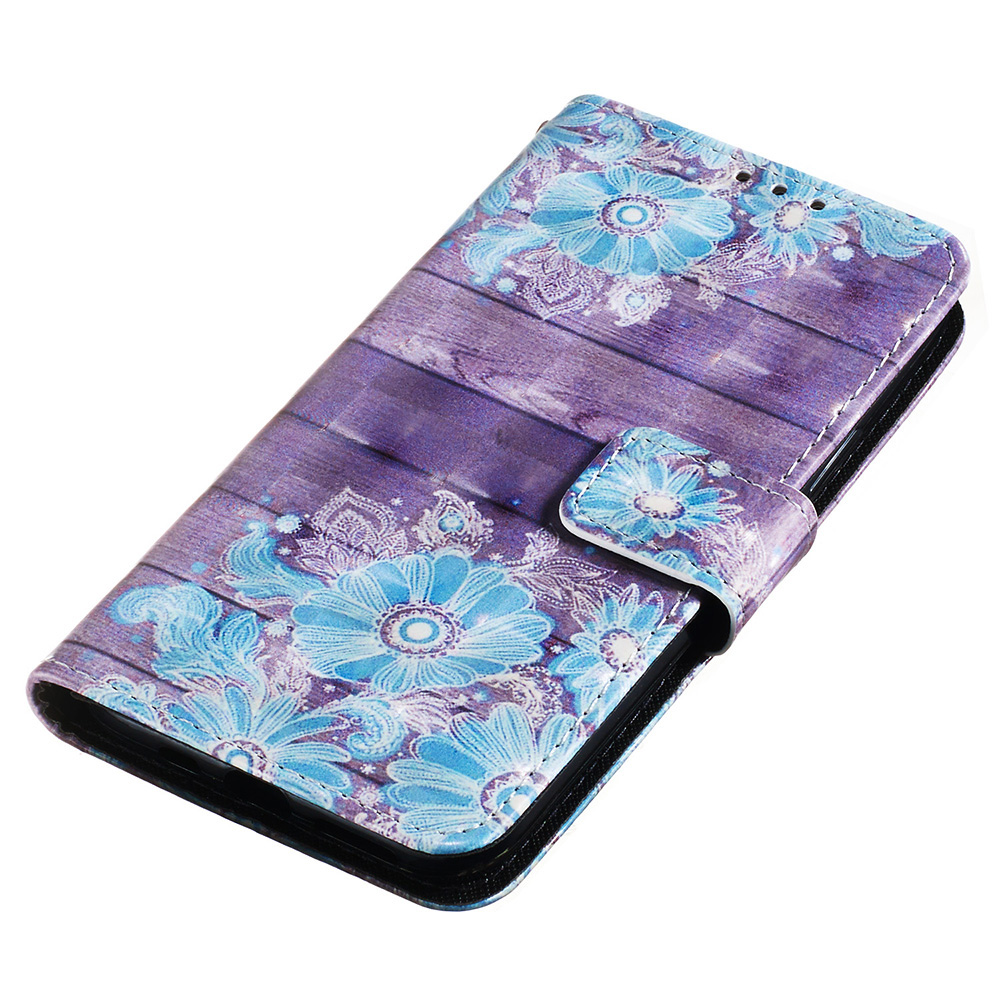 Fourre iPhone 11 - Flip 3D Bleu Flowers