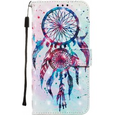 Fourre iPhone 11 - Flip 3D Dreamcatcher rose - Bleu