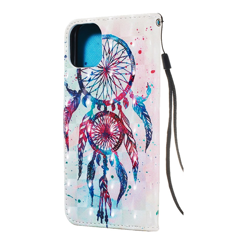 Fourre iPhone 11 - Flip 3D Dreamcatcher rose - Bleu