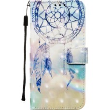 Fourre iPhone 11 - Flip 3D dreamcatcher - Bleu clair