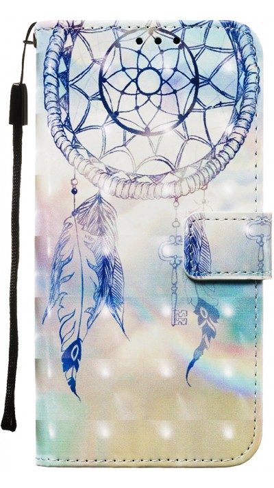 Hülle iPhone 11 - Flip 3D dreamcatcher - Hellblau