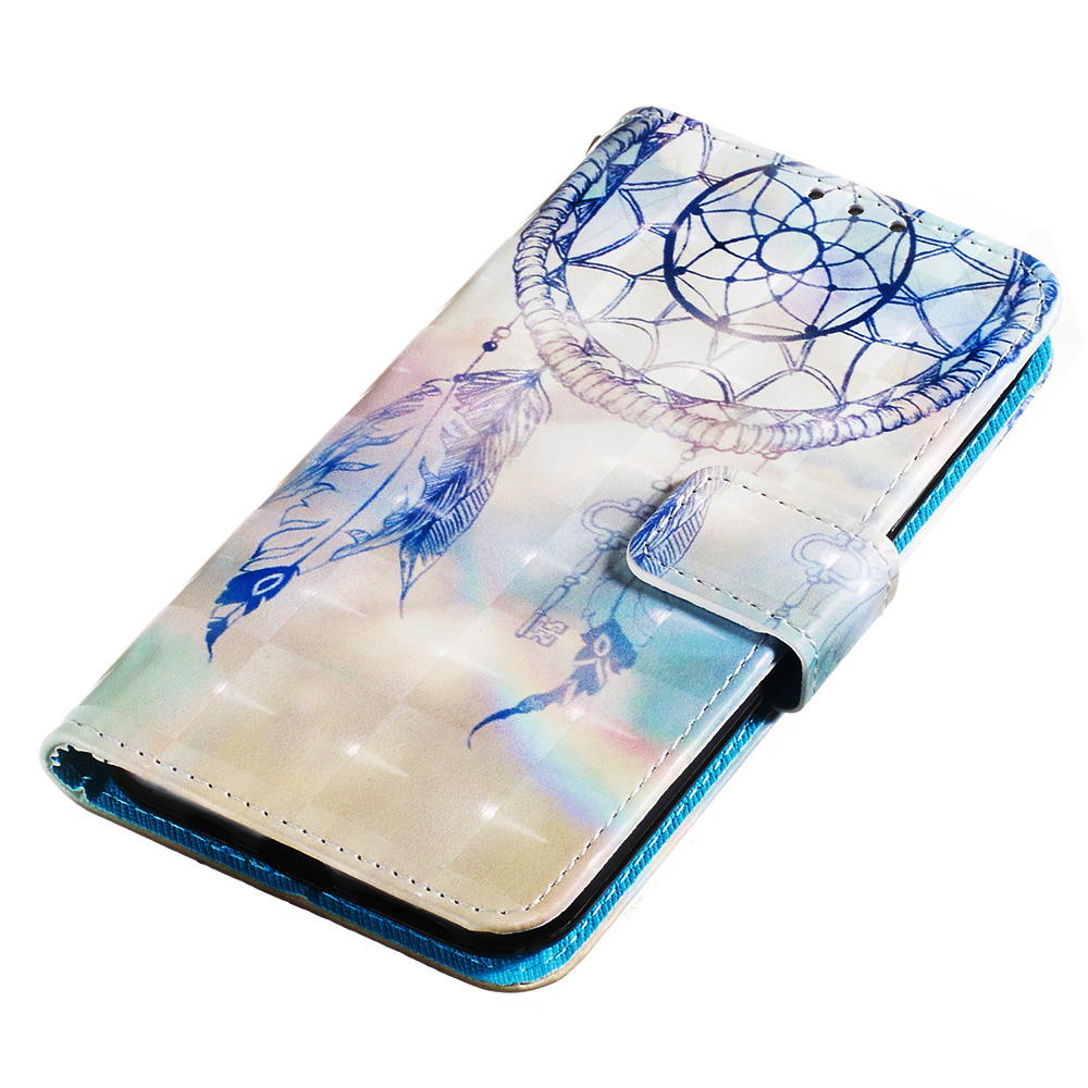 Fourre iPhone 11 - Flip 3D dreamcatcher - Bleu clair