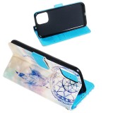 Fourre iPhone 11 - Flip 3D dreamcatcher - Bleu clair