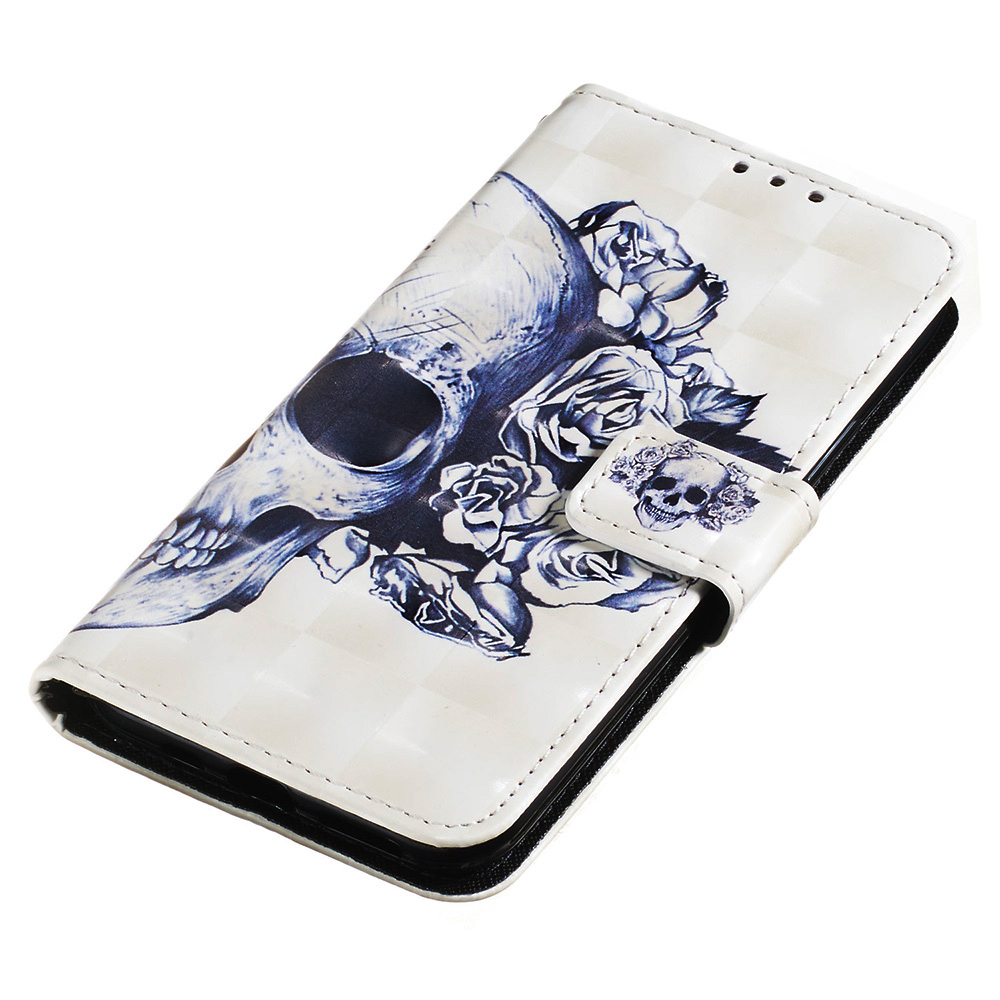 Fourre iPhone 11 Pro - Flip 3D skull - Noir