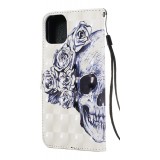 Fourre iPhone 11 Pro - Flip 3D skull - Noir