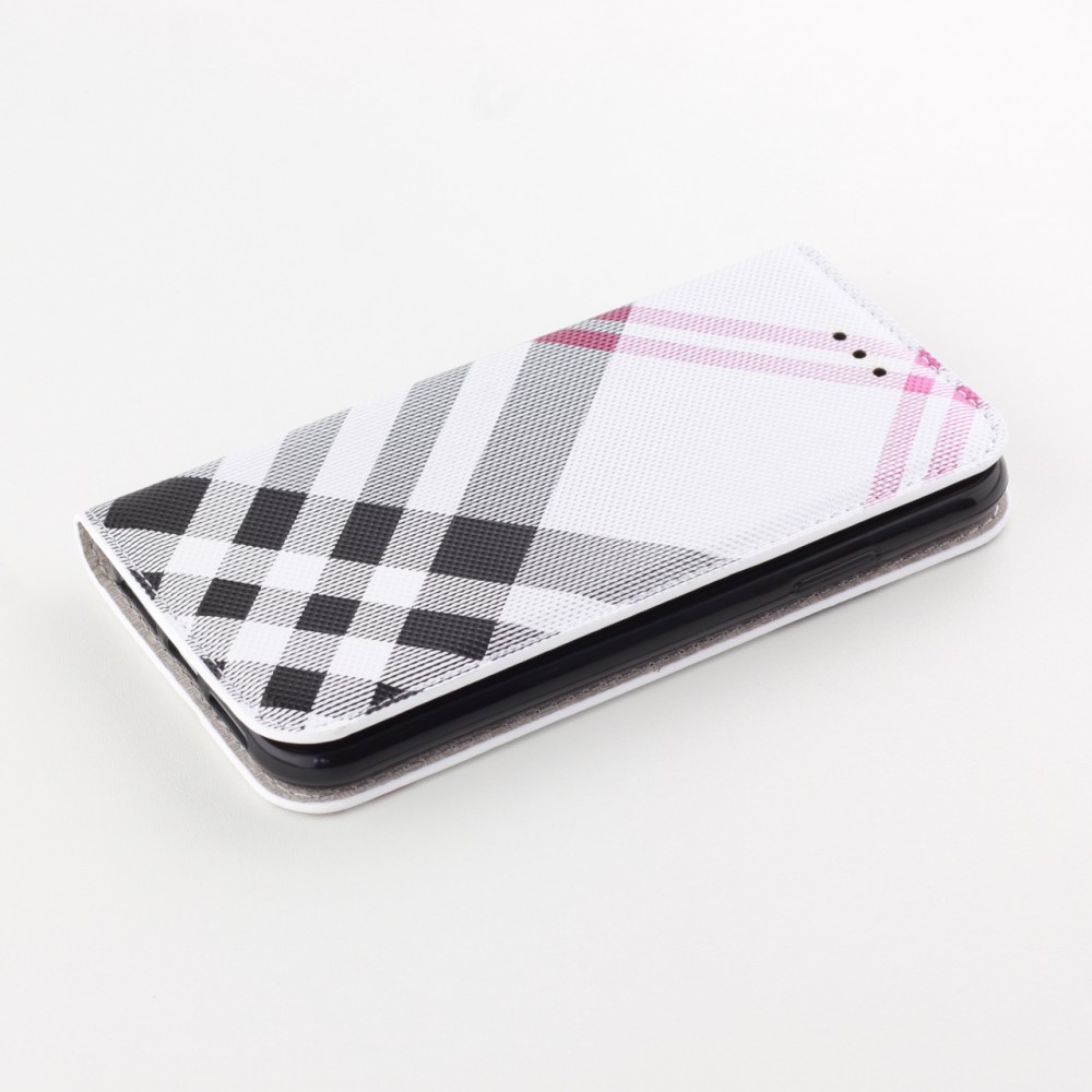 Fourre iPhone 12 mini - Flip Lines - Blanc