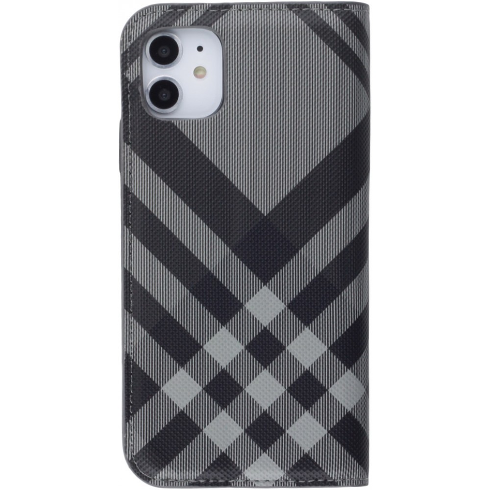 Fourre iPhone 13 Pro Max - Flip Lines - Gris