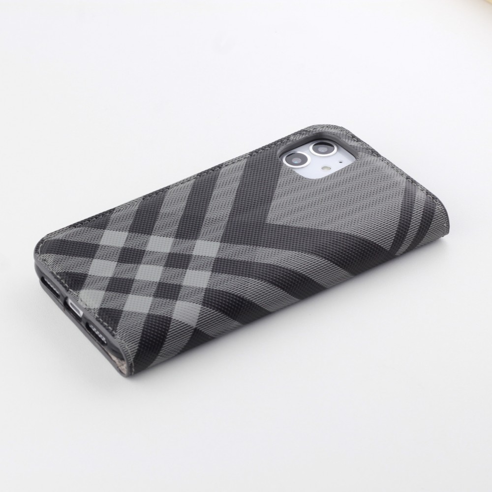 Fourre iPhone 11 - Flip Lines - Gris