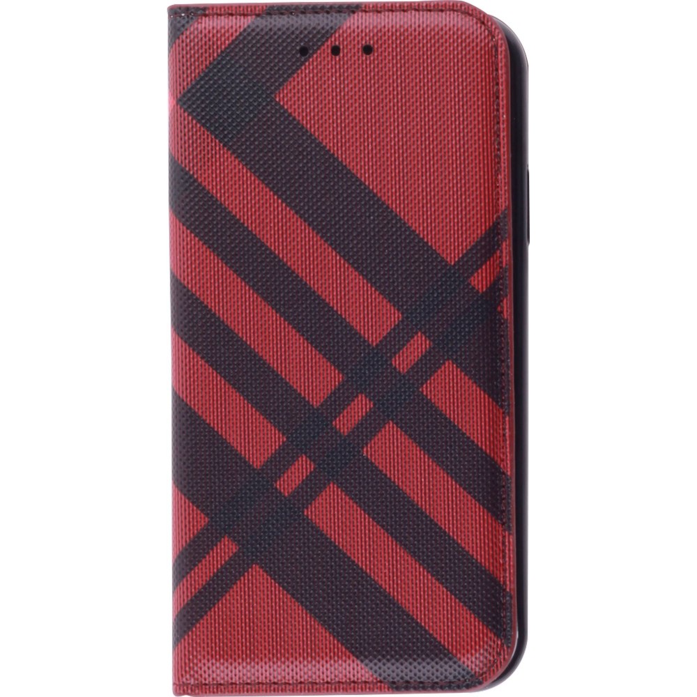 Fourre iPhone 12 Pro Max - Flip Lines - Rouge