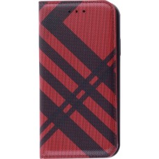 Fourre iPhone 13 Pro Max - Flip Lines - Rouge