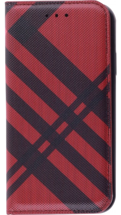 Fourre iPhone 12 Pro Max - Flip Lines - Rouge