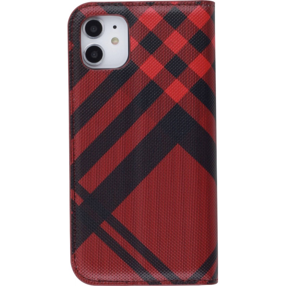 Fourre iPhone 12 Pro Max - Flip Lines - Rouge