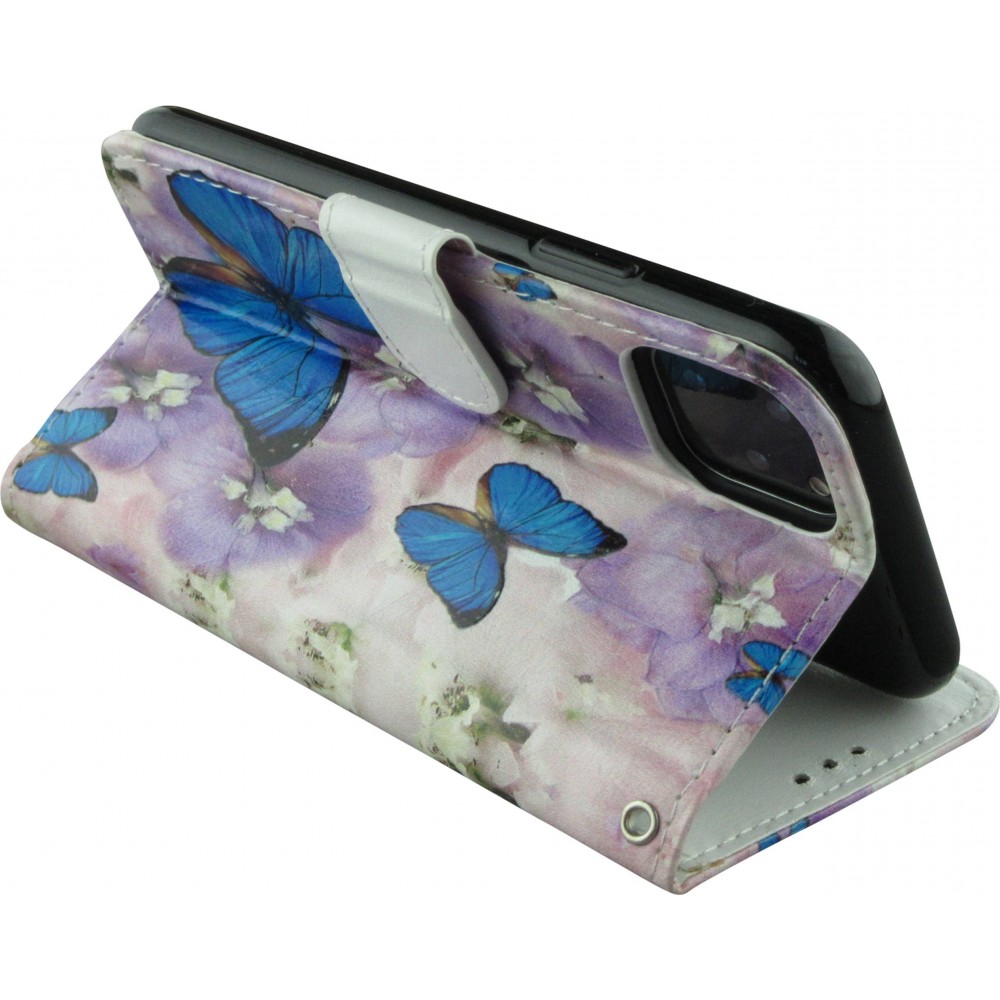 Fourre iPhone 11 Pro - Flip butterfly Flower