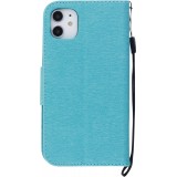 Fourre iPhone 11 - Flip plume freedom - Bleu clair