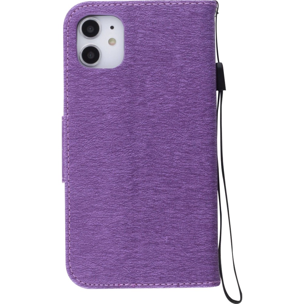 Hülle iPhone 11 - Flip Feder freedom - Violett