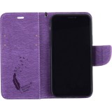 Hülle iPhone 12 / 12 Pro - Flip Feder freedom - Violett