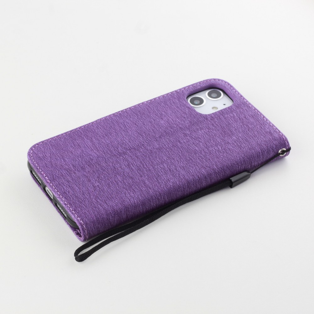 Hülle iPhone 11 - Flip Feder freedom - Violett