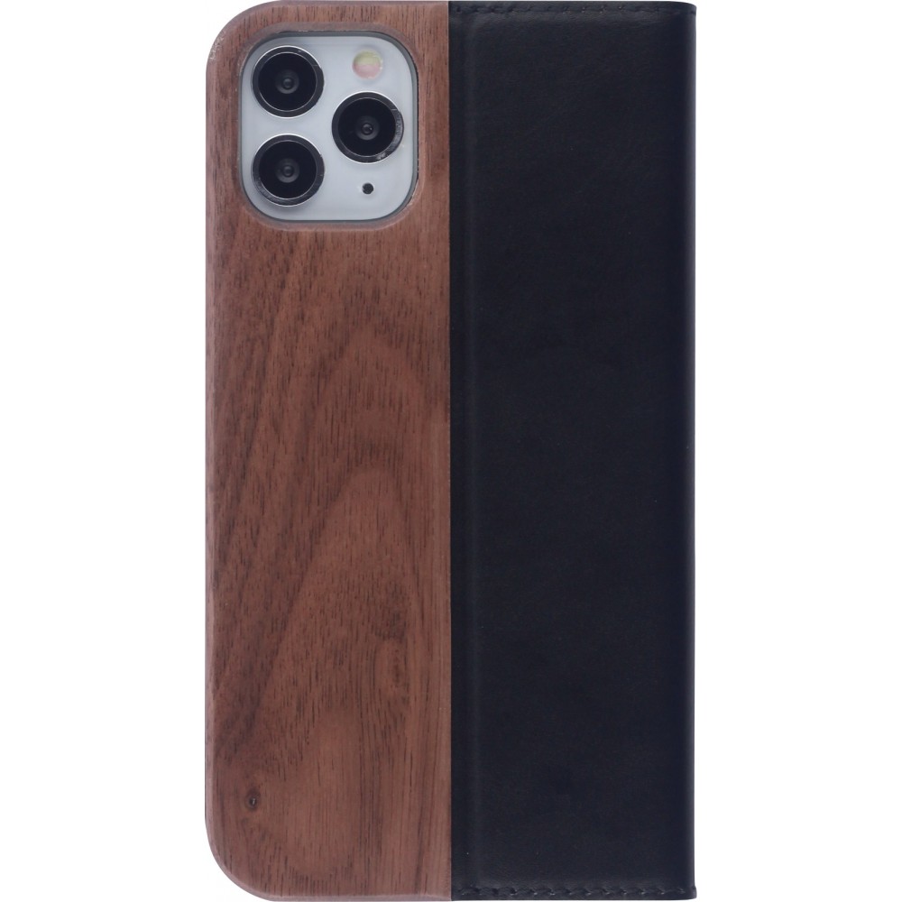Hülle iPhone 11 Pro - Flip Eleven Wood Walnut
