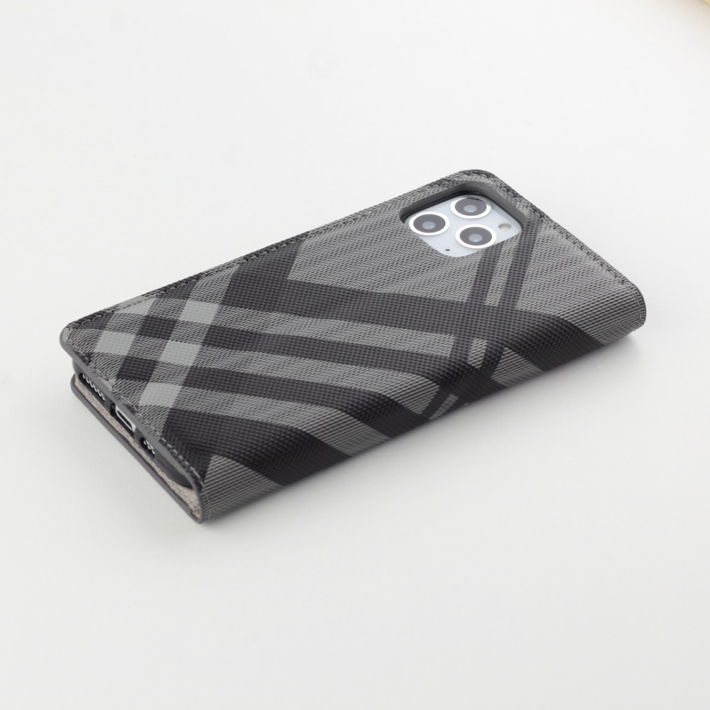 Fourre iPhone 11 Pro - Flip Lines - Gris