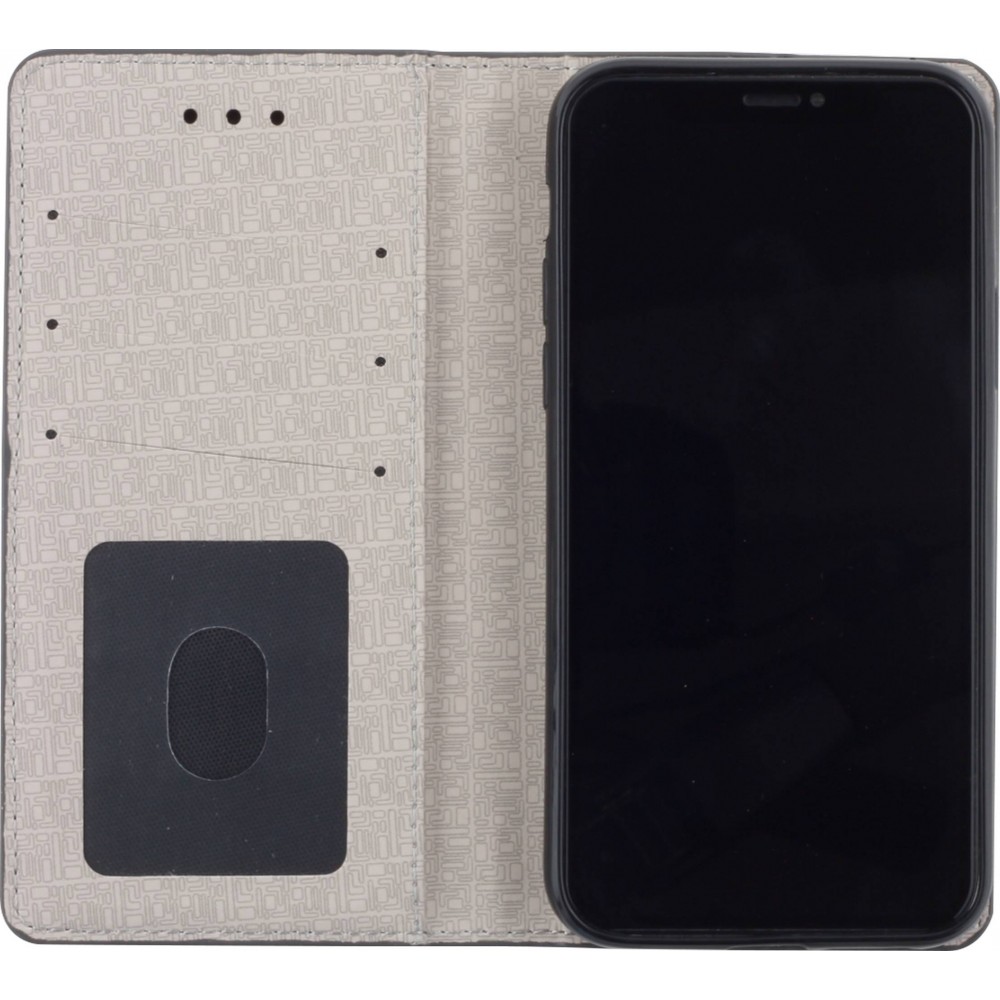 Fourre iPhone 11 Pro - Flip Lines - Gris