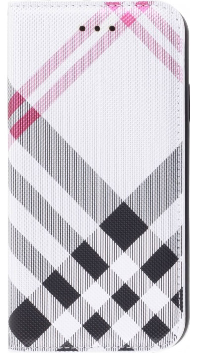 iPhone 13 Pro Max Case Hülle - Flip Lines - Weiss