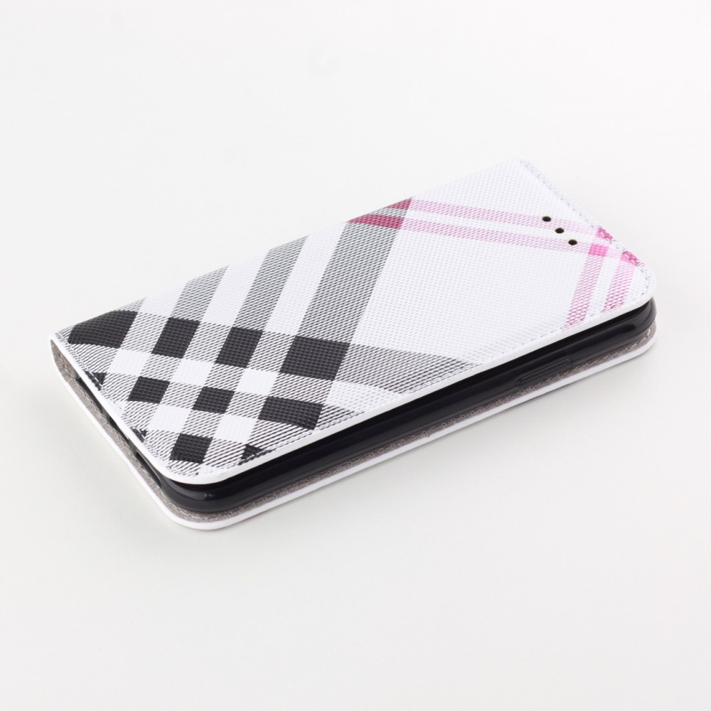Fourre iPhone 12 Pro Max - Flip Lines - Blanc