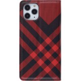 Fourre iPhone 11 Pro Max - Flip Lines - Rouge